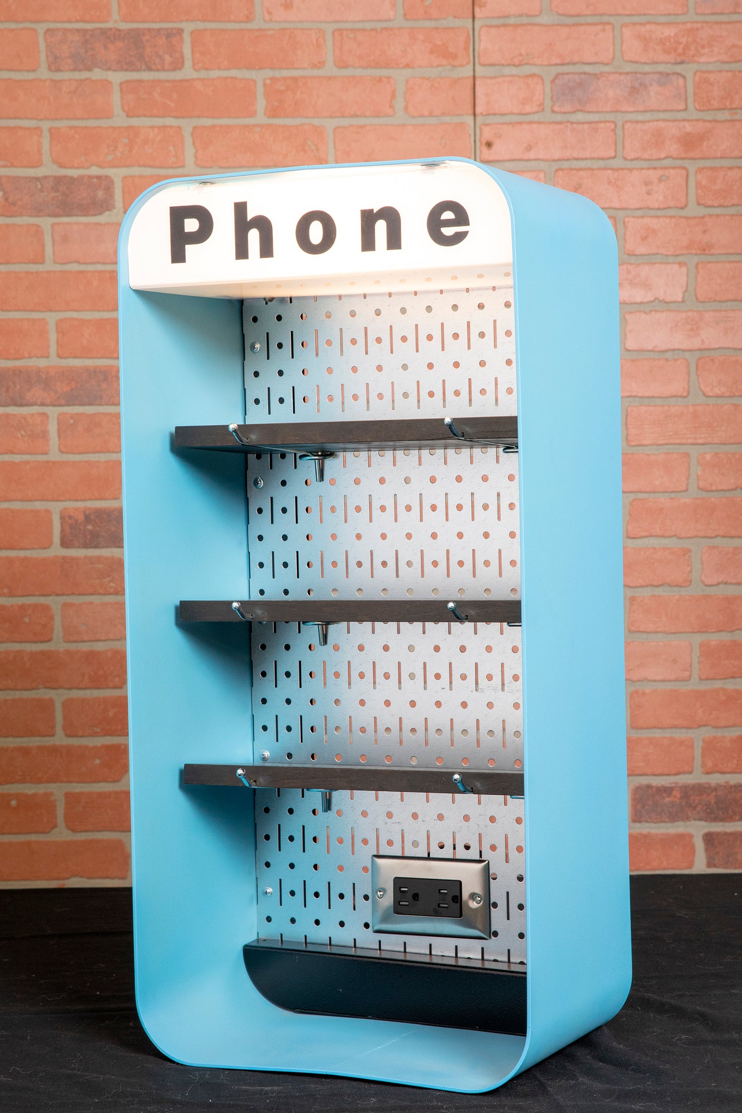 Retro Phone Booth Charging Station