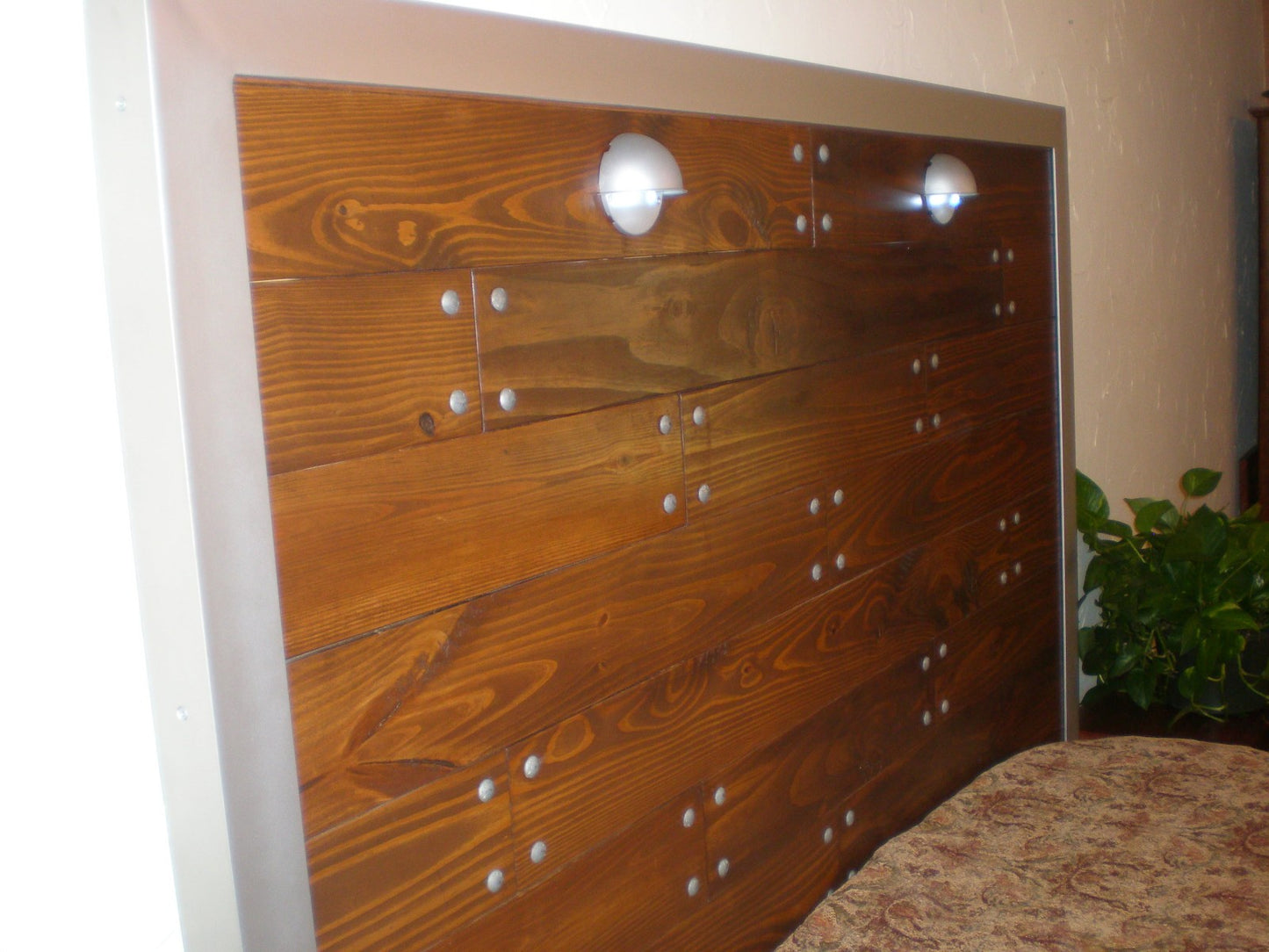 SOLD Custom Wood and Steel Bed Frame