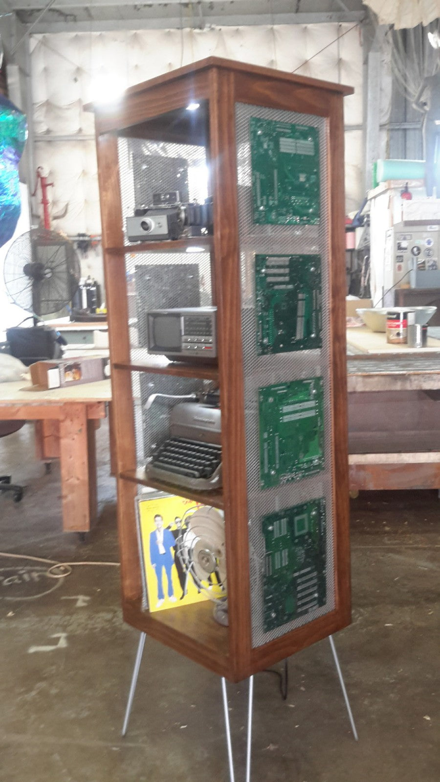 OOAK Mixed Media Curio Cabinet