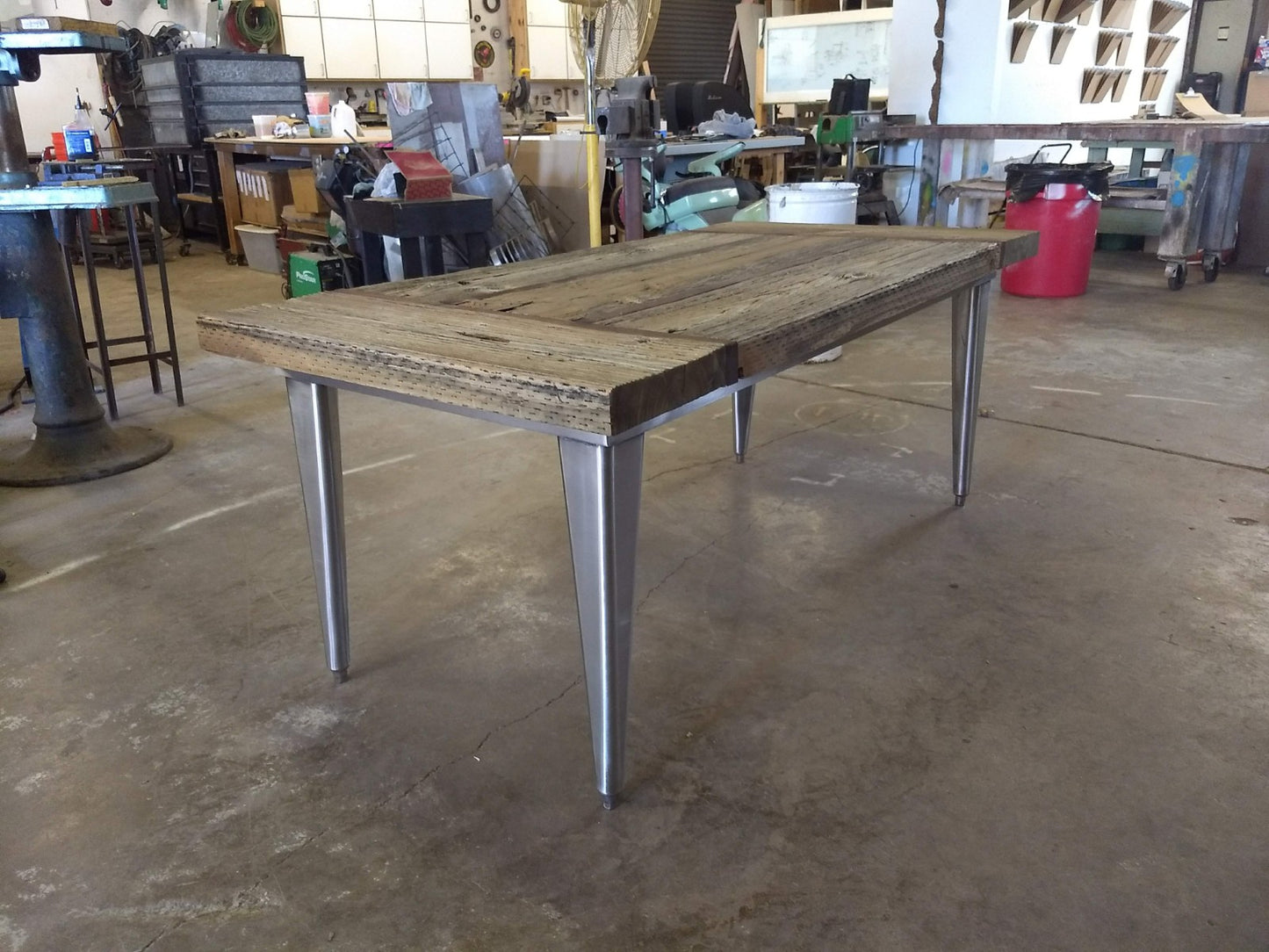 SOLD OOAK Redwood Dining Table