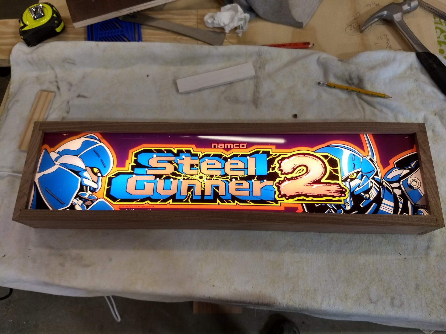 Early 90's arcade video game banner light