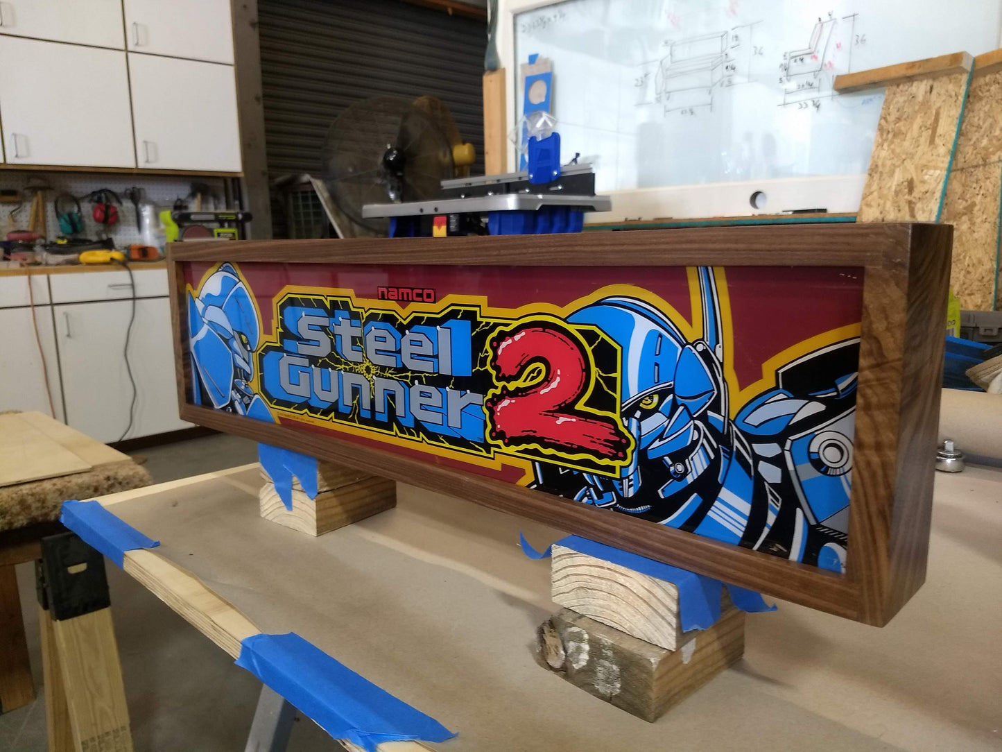 Early 90's arcade video game banner light