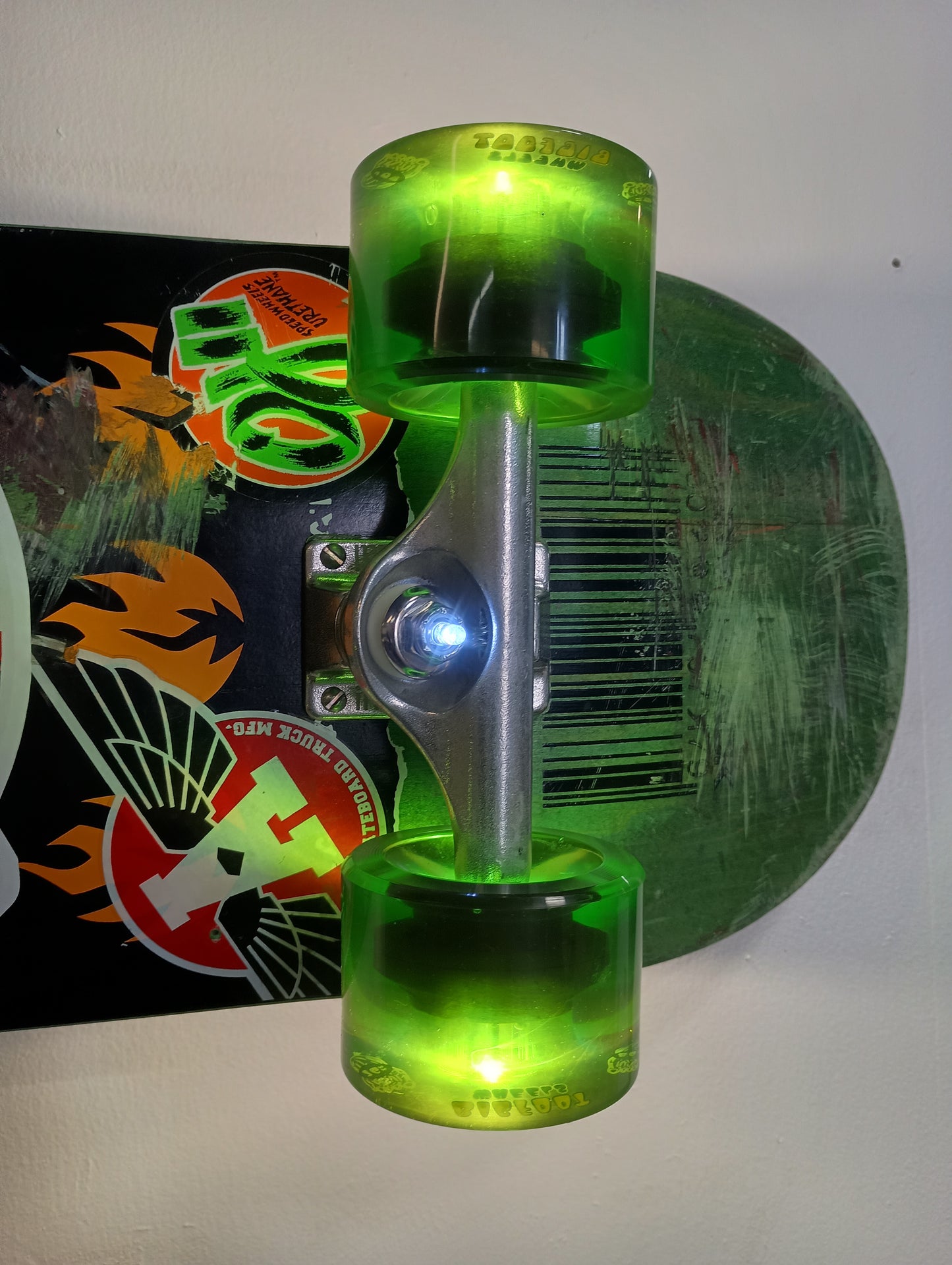 Kaiju themed skateboard wall sconce Godzilla